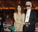 Vanessa Paradis et Karl Lagerfeld lors du dîner en l'honneur de Karl Lagerfeld, à Antibes, le 8 mai 2011