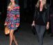 Paris Hilton et sa soeur Nicky Hilton arrivent au restaurant BOA Steakhouse à West Hollywood pour dîner en famille à l'occasion de la fête des mères, dimanche 8 mai.