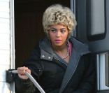 Beyoncé dans la peau d'Etta James, en mars 2008 sur le tournage de Cadillac Records 