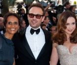 Karine Silla, Vincent Perez et Elsa Zyberstein lors de la montée des marches de <em>The Tree of Life</em>, dans le cadre du 64e Festival de Cannes, le 16 mai 2011.