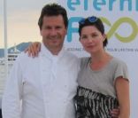 Delphine Chanéac lors du lancement du concept culinaire Eternity Food, par le grand Chef Christophe Leroy et son assocé Didier Audebert. 18 mai 2011<br />