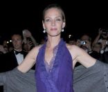 Uma Thurman après la cérémonie de clôture du festival de Cannes et la remise des prix le 22 mai 2011