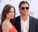 Angelina Jolie et Brad Pitt à l'occasion de l'avant-première hollywoodienne de The Tree of Life , dans l'enceinte du Bing Theatre de Los Angeles, le 24 mai 2011.