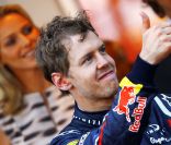 Sébastien Vettel fête sa victoire au Grand Prix de Monaco, dimanche 29 mai 2011 à Monte Carlo.