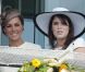 Kate et la princesse Eugenie, inséparables, au Derby d'Epsom, le 4 juin 2011.