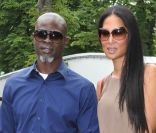 Djimon Hounsou et Kimora Lee lors de la finale du tournoi de Roland-Garros, le 5 juin 2011.