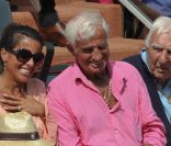 Barbara et Jean-Paul Belmondo lors de la finale du tournoi de Roland-Garros, le 5 juin 2011.