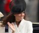 La princesse Catherine Middleton lors du Trooping the Colour, célébration de l'anniversaire de la reine Elizabeth II, à Londres le 11 juin 2011