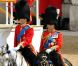 Le prince William et le duc de Kent lors du Trooping the Colour, célébration de l'anniversaire de la reine Elizabeth II, à Londres le 11 juin 2011