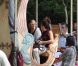 Jennifer Lopez et ses jumeaux Emme et Max au Parc Monceau à Paris le 16 juin 2011