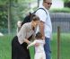 Jennifer Lopez et ses jumeaux Emme et Max au Parc Monceau à Paris le 16 juin 2011