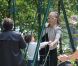 Jennifer Lopez et ses jumeaux Emme et Max au Parc Monceau à Paris le 16 juin 2011