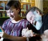 Robin Williams et sa fille Zelda durant le tournage de la pub pour le jeu Zelda, Ocarina of Time 3D 