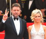 Russell Crowe et son épouse Danielle à Cannes en mai 2010<br />