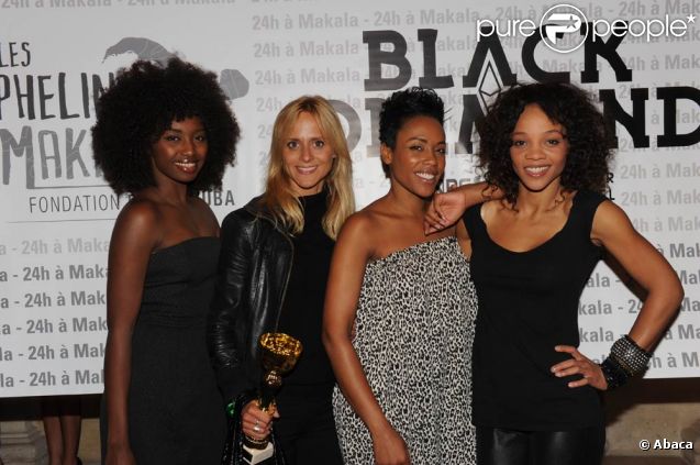 Inna Modja, Lynnsha et Louisy Joseph lors d'une soirée de charité organisée dans le cadre des 24h à Makala, en juin 2011.