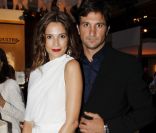 Astrid Munoz et son ami lors de la soirée organisée par Jaeger-LeCoultre pour fêter les 80 ans de sa célèbre montre Reverso. Paris, 28 juin 2011 
