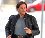 Tom Brady sur le tournage d'une publicité pour la marque UGGS dont il est l'égérie. Los Angeles, 15 juin 2011