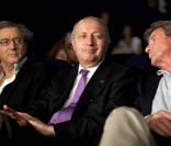 BHL, Laurent Fabius et Bernard Kouchner au grand meeting organisé pour une Syrie démocratique, le 4 juillet 2011.