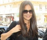 Katie Holmes au défilé Haute Couture Armani lors de la Fashion Week parisienne, le 5 juillet 2011