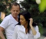 Kiefer Sutherland et Siobhan Bonnouvrier, à New York, le 18 juillet 2009.