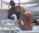 Theo Walcott et sa compagne Melanie Slade dans le Sud de la France le 24 juin 2011, se relaxent avec le sourire