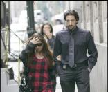 Elsa Pataky et Adrien Brody sur le tournage de Giallo à Turin, le 13/05/08