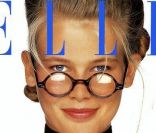 Claudia Schiffer en couverture du <em>Elle France</em>. Janvier 1990.<br />