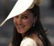 Kate Middleton au mariage de Zara Phillips et Mike Tindall à Edimbourg, le 30 juillet 2011 : la duchesse de Cambridge est très élégante.