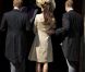 Kate Middleton au mariage de Zara Phillips et Mike Tindall à Edimbourg, le 30 juillet 2011 : la duchesse de Cambridge est très élégante.