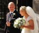 Zara Phillips et de Mike Tindall, le 30 juillet 2011, en Ecosse, le jour de leur mariage. 