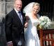 Zara Phillips et Mike Tindall lors de leur mariage à Edimbourg, en Ecosse, le samedi 30 juillet 2011.