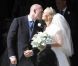Zara Phillips et Mike Tindall lors de leur mariage à Edimbourg, en Ecosse, le samedi 30 juillet 2011.