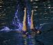 Un magnifique ballet de natation synchronisée lors du 50e anniversaire du stade nautique Prince Rainier III à Monaco le 19 août 2011