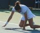 Jamie Hampton, victime d'un malaise lors du premier tour de l'US Open le 30 août 2011, a reçu les premiers soins des mains des soigneurs et de son adversaire Elena Baltacha.