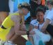 Jamie Hampton, victime d'un malaise lors du premier tour de l'US Open le 30 août 2011, a reçu les premiers soins des mains des soigneurs et de son adversaire Elena Baltacha.