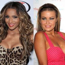 Ciara et Carmen Electra à Las Vegas le 3 septembre 2011 : combat de décolletés