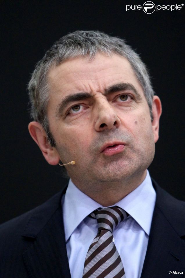 Rowan Atkinson sur le stand Rolls-Royce à Francfort le 13 septembre 2011
