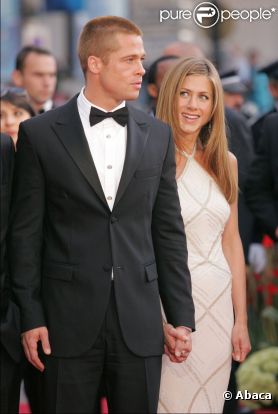 Brad Pitt et Jennifer Aniston en mai 2004 à Cannes 