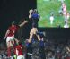 Julien Bonnaire lors de la victoire française en Coupe du Monde de rugby face au Canada en Nouvelle-Zélande le 18 septembre 2011