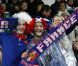 Les tribunes étaient colorées lors de la victoire française en Coupe du Monde de rugby face au Canada en Nouvelle-Zélande le 18 septembre 2011