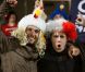 Les tribunes étaient colorées lors de la victoire française en Coupe du Monde de rugby face au Canada en Nouvelle-Zélande le 18 septembre 2011