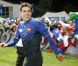 Dimitri Yachvili lors de la victoire française en Coupe du Monde de rugby face au Canada en Nouvelle-Zélande le 18 septembre 2011