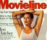 Alors interprète de Lois Lane dans la série <em>Lois & Clarck</em>, Teri Hatcher prend la pose pour le magazine MovieLine. Octobre 1996.<br />
