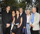 Valentin Livi, Carole Amiel, Serge Toubiana et Costa-Gavras lors de la présentation du Sauvage à la Cinémathèque de Paris le 26 septembre 2011