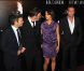 Thomas Langmann, Michel Hazanavicius, Bérénice Bejo et Jean Dujardin lors de l'avant-première de The Artist, au Grand Rex, à Paris.