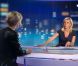 Tristane Banon et Laurence Ferrari sur le plateau du journal de 20 heures de TF1 du jeudi 29 septembre 2011.