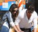 Robin Thicke, Paula Patton et leur fils Julian au Mr Bones Pumpkin Patch, un véritable repaire de stars à Los Angeles, le 9 octobre 2011.