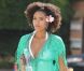 Annie Ilonzeh sur le tournage de Charlie's Angels à Miami, le 11 octobre 2011 