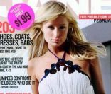Paris Hilton a enfilé une robe, pour faire la Une du magazine Jane. Février 2005.<br />