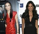 Demi Moore le 17 octobre 2011 (Bestimage) et en 2008, en pleine forme(s) (Abaca)